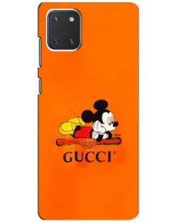 Чехол для Samsung Galaxy Note 10 Lite с картинкой «Микки Маус Gucci — оранж» Чехол для Samsung Galaxy Note 10 Lite с картинкой «Микки Маус Gucci — оранж»
