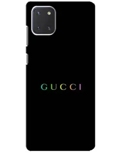 Чехол для Samsung Galaxy Note 10 Lite с картинкой «Gucci — неоновый минимализм» Чехол для Samsung Galaxy Note 10 Lite с картинкой «Gucci — неоновый минимализм»