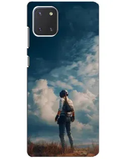 Чохол для Samsung Galaxy Note 10 Lite з картинкою «Герой PUBG на скелі»