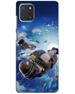 Чохол для Samsung Galaxy Note 10 Lite з картинкою «Десант PUBG — стрибок»