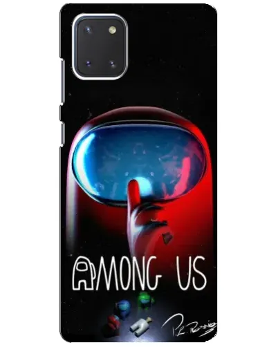 Чохол для Samsung Galaxy Note 10 Lite з картинкою «Червоний імпостер — макро»