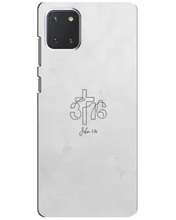 Чохол для Samsung Galaxy Note 10 Lite з картинкою «Івана 3:16 Хрест»