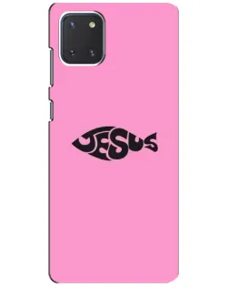 Чохол для Samsung Galaxy Note 10 Lite з картинкою «Рожевий символ Jesus»