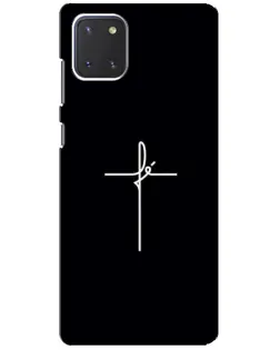 Чехол для Samsung Galaxy Note 10 Lite с картинкой «Тонкий крест» Чехол для Samsung Galaxy Note 10 Lite с картинкой «Тонкий крест»