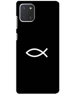 Чехол для Samsung Galaxy Note 10 Lite с картинкой «Символ рыбы Jesus» Чехол для Samsung Galaxy Note 10 Lite с картинкой «Символ рыбы Jesus»