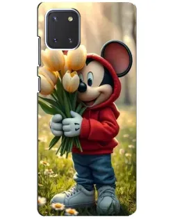 Чехол для Samsung Galaxy Note 10 Lite с картинкой «Микки с тюльпанами» Чехол для Samsung Galaxy Note 10 Lite с картинкой «Микки с тюльпанами»