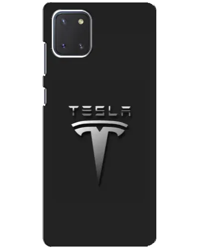 Чохол для Samsung Galaxy Note 10 Lite з картинкою «Сталевий логотип Tesla» Чохол для Samsung Galaxy Note 10 Lite з картинкою «Сталевий логотип Tesla»