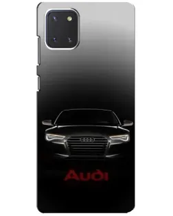 Чехол для Samsung Galaxy Note 10 Lite с картинкой «Audi — градиентный контур»