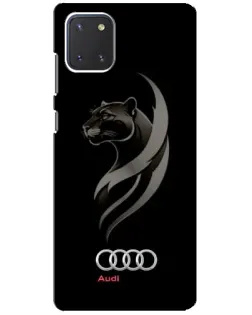 Чехол для Samsung Galaxy Note 10 Lite с картинкой «Графика — пантера и Audi»