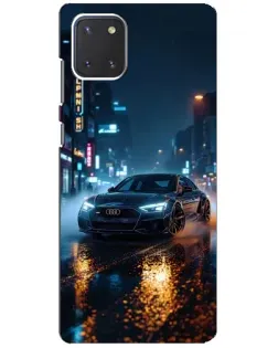 Чехол для Samsung Galaxy Note 10 Lite с картинкой «Ночной город и Audi»