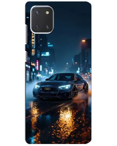 Чехол для Samsung Galaxy Note 10 Lite с картинкой «Ночной город и Audi»