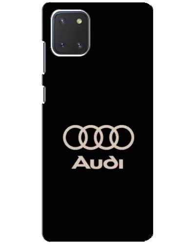Чехол для Samsung Galaxy Note 10 Lite с картинкой «Audi — золотой логотип»