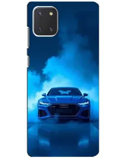 Чехол для Samsung Galaxy Note 10 Lite с картинкой «Audi — голубая энергия»