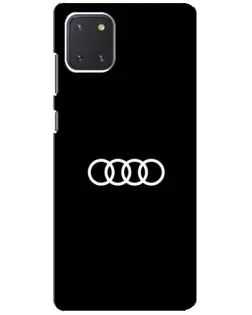 Чехол для Samsung Galaxy Note 10 Lite с картинкой «Audi White Logo»
