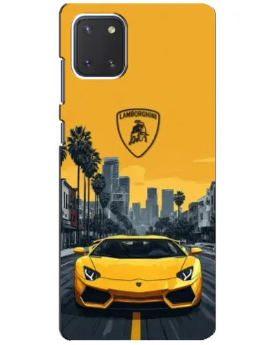 Чохол для Samsung Galaxy Note 10 Lite з картинкою «Жовтий Lamborghini місто» Чохол для Samsung Galaxy Note 10 Lite з картинкою «Жовтий Lamborghini місто»