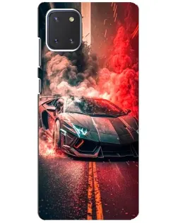 Чохол для Samsung Galaxy Note 10 Lite з картинкою «Lamborghini червоний дим» Чохол для Samsung Galaxy Note 10 Lite з картинкою «Lamborghini червоний дим»