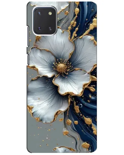 Чехол для Samsung Galaxy Note 10 Lite с картинкой «Белый цветок и золотой флюид» Чехол для Samsung Galaxy Note 10 Lite с картинкой «Белый цветок и золотой флюид»