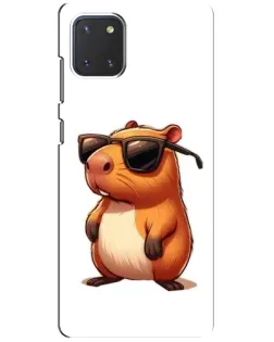 Чехол для Samsung Galaxy Note 10 Lite с картинкой «Капибара в очках»
