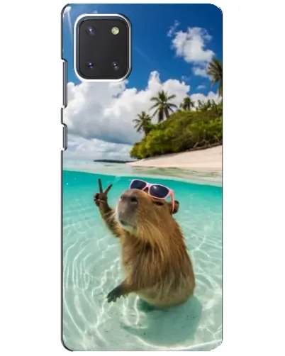 Чехол для Samsung Galaxy Note 10 Lite с картинкой «Капибара на море»