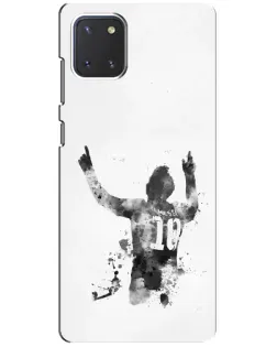 Чохол для Samsung Galaxy Note 10 Lite з картинкою «Чорно-білий силует Мессі» Чохол для Samsung Galaxy Note 10 Lite з картинкою «Чорно-білий силует Мессі»