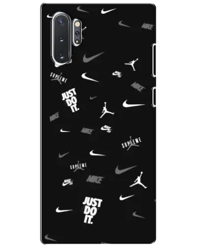 Чехол для Samsung Galaxy Note 10 Plus с картинкой «Nike Black Pattern» Чехол для Samsung Galaxy Note 10 Plus с картинкой «Nike Black Pattern»