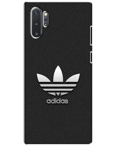 Чехол для Samsung Galaxy Note 10 Plus с картинкой «Adidas Карбоновая текстура»