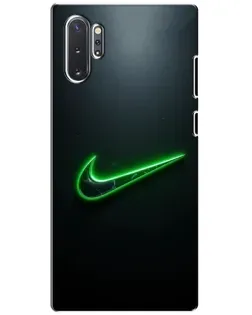 Чехол для Samsung Galaxy Note 10 Plus с картинкой «Неоновый контур Nike»