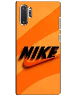 Чехол для Samsung Galaxy Note 10 Plus с картинкой «Оранжевый драйв Nike»