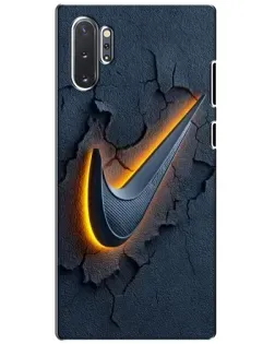 Чехол для Samsung Galaxy Note 10 Plus с картинкой «Объемный логотип Найк»