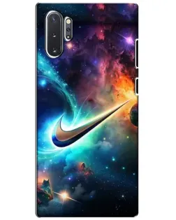 Чехол для Samsung Galaxy Note 10 Plus с картинкой «Космический Nike Swoosh»