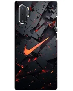 Чехол для Samsung Galaxy Note 10 Plus с картинкой «Nike — эффект разломов»