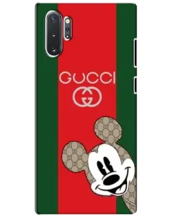 Чехол для Samsung Galaxy Note 10 Plus с картинкой «Gucci — полосы и Микки» Чехол для Samsung Galaxy Note 10 Plus с картинкой «Gucci — полосы и Микки»