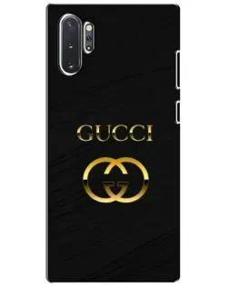 Чехол для Samsung Galaxy Note 10 Plus с картинкой «Золотой логотип Gucci» Чехол для Samsung Galaxy Note 10 Plus с картинкой «Золотой логотип Gucci»
