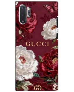 Чехол для Samsung Galaxy Note 10 Plus с картинкой «Gucci — бордовые розы» Чехол для Samsung Galaxy Note 10 Plus с картинкой «Gucci — бордовые розы»