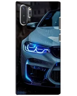 Чохол для Samsung Galaxy Note 10 Plus з картинкою «Погляд BMW з синіми фарами»