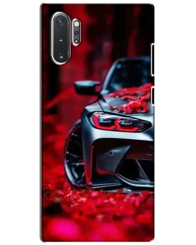 Чохол для Samsung Galaxy Note 10 Plus з картинкою «Спортивна BMW та квіти»