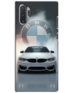 Чехол для Samsung Galaxy Note 10 Plus с картинкой «BMW в белом дыму»