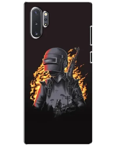 Чохол для Samsung Galaxy Note 10 Plus з картинкою «PUBG — вогняний силует»