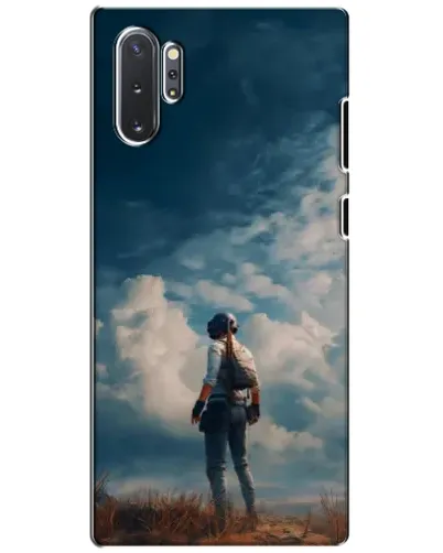 Чохол для Samsung Galaxy Note 10 Plus з картинкою «Герой PUBG на скелі»