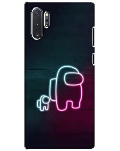 Чехол для Samsung Galaxy Note 10 Plus с картинкой «Among Us неон-арт»