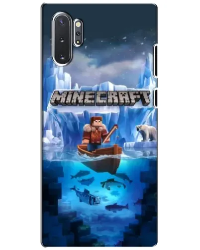 Чехол для Samsung Galaxy Note 10 Plus с картинкой «Minecraft ледяной мир»