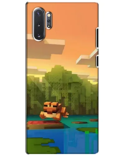 Чехол для Samsung Galaxy Note 10 Plus с картинкой «Майнкрафт закат солнца»