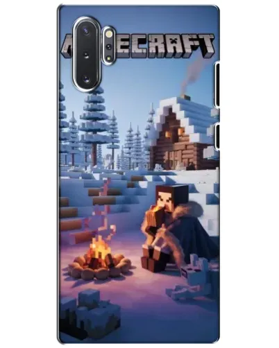 Чехол для Samsung Galaxy Note 10 Plus с картинкой «Зимний Minecraft»
