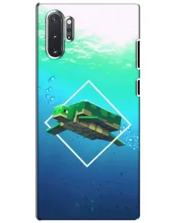 Чехол для Samsung Galaxy Note 10 Plus с картинкой «Черепаха Minecraft»