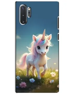 Чехол для Samsung Galaxy Note 10 Plus с картинкой «Единорог на поляне»