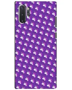 Чехол для Samsung Galaxy Note 10 Plus с картинкой «Единороги на фиолетовом»