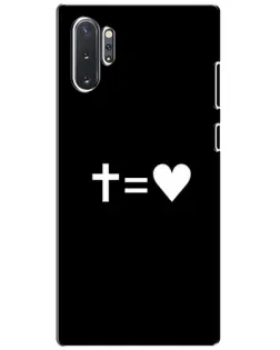 Чохол для Samsung Galaxy Note 10 Plus з картинкою «Хрест та Серце»