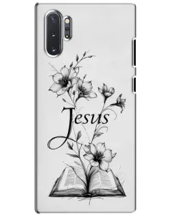 Чохол для Samsung Galaxy Note 10 Plus з картинкою «Квіти та Біблія»