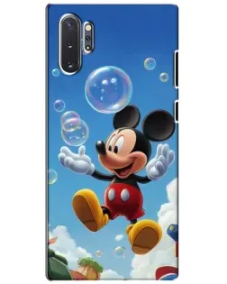 Чехол для Samsung Galaxy Note 10 Plus с картинкой «Mickey и мыльные пузыри»