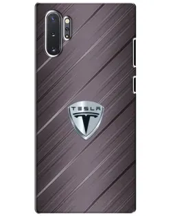 Чехол для Samsung Galaxy Note 10 Plus с картинкой «Металлическая текстура Tesla» Чехол для Samsung Galaxy Note 10 Plus с картинкой «Металлическая текстура Tesla»